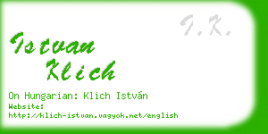 istvan klich business card