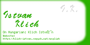 istvan klich business card